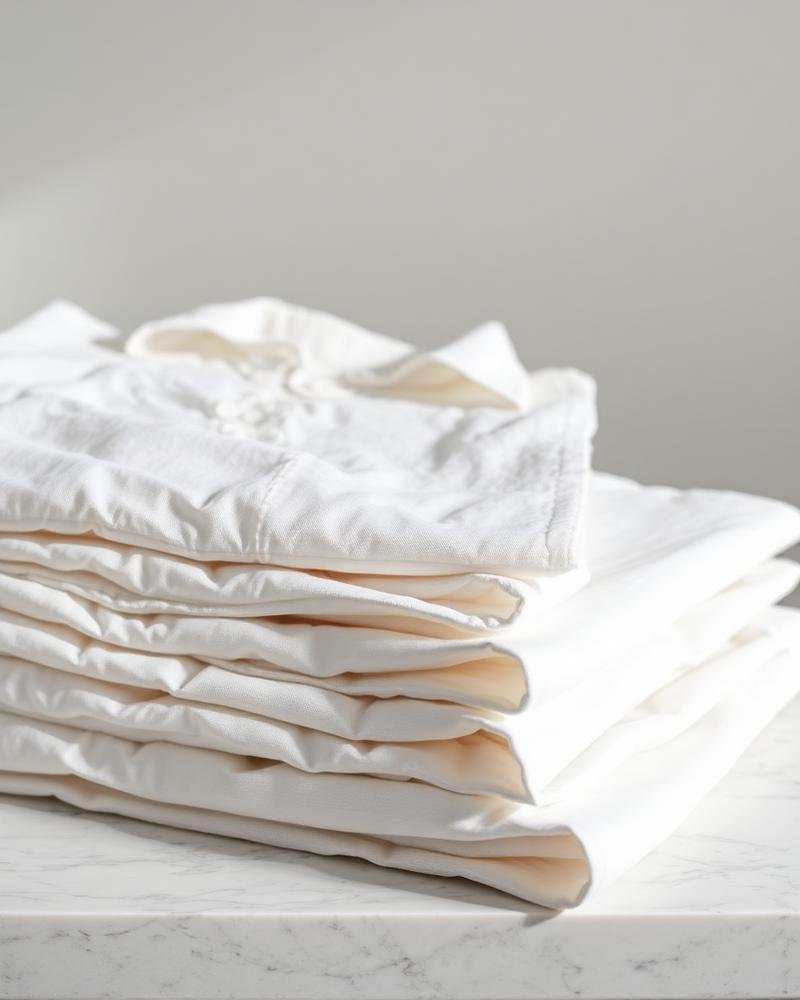 Gefaltete weiße Damenblusen – Blusen Kollektion