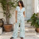 Jumpsuit bedruckt grün